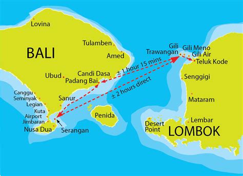 gili islands indonesia map